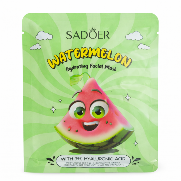 SADOER Watermelon Hydrating Facial Sheet Mask – Deep Moisture & Refreshing Care (1 Sheet)